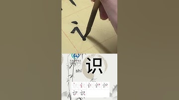 学习写汉字“识/认识/Recognize” Learn to write chinese characters