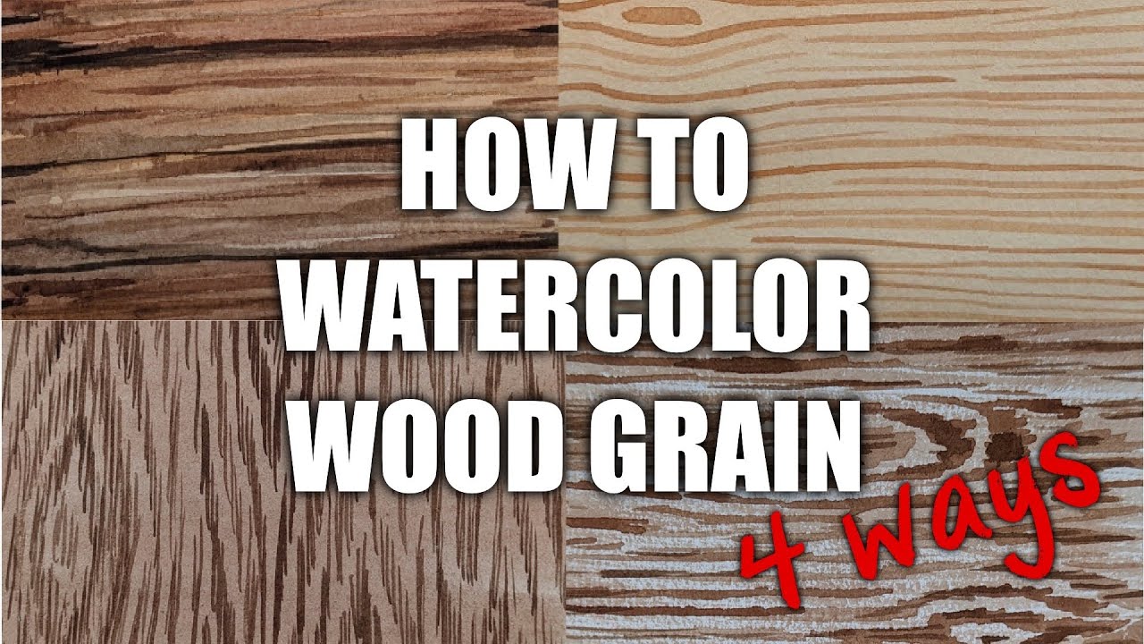 How to Watercolor Paint Wood Grain 4 Ways YouTube
