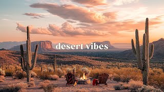 Arizona Desert Sunset Ambience Crackling Fire Pit & Desert Sounds For Sleep, Study & Relaxation