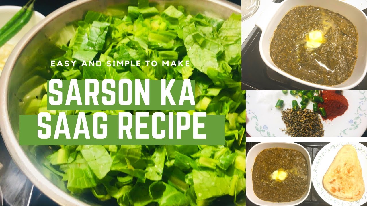 Sarson Ka SaagMustard Greens Recipe in UrduHindi YouTube