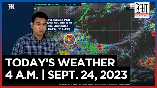 Todays Weather, 4 A.M. | Sept. 24, 2023