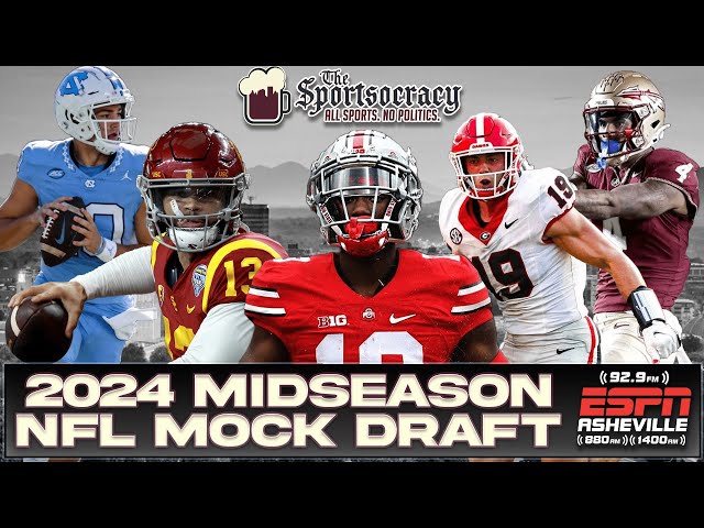 2024 NFL Mock Draft: Full First-Round Predictions at Midseason