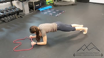 Band Shoulder External Rotation Forearm Plank