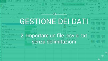 Importazione file .csv o .txt senza delimitazioni - Excel Facile