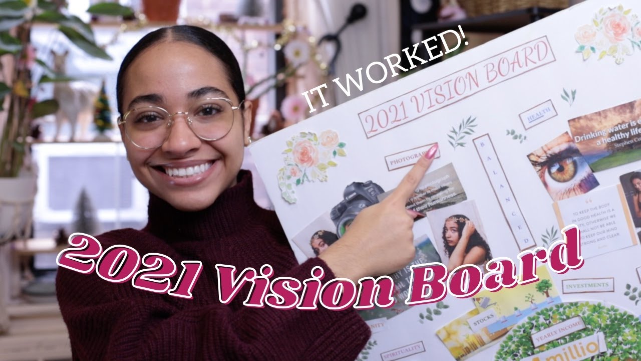 My SUCCESSFUL Vision Board! 😱| Reflecting 2021 - YouTube