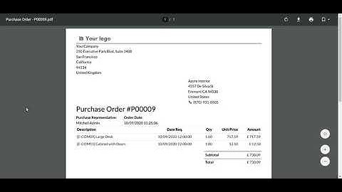 Purchase Order Management In Report Odoo