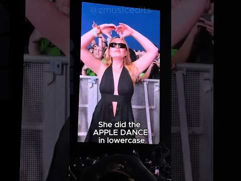 Amelia Dimz IS the Apple Girl at Charli XCX's Lido! 🍏👑  #apple #charlixcx #lidofestival #brat