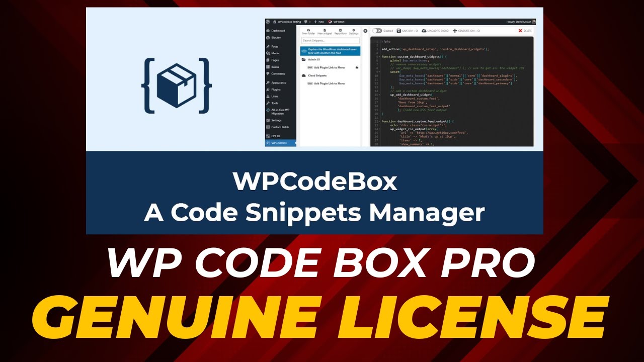 Download Wp Codebox Pro Plugin With License Key With Auto Update || HelloGPL