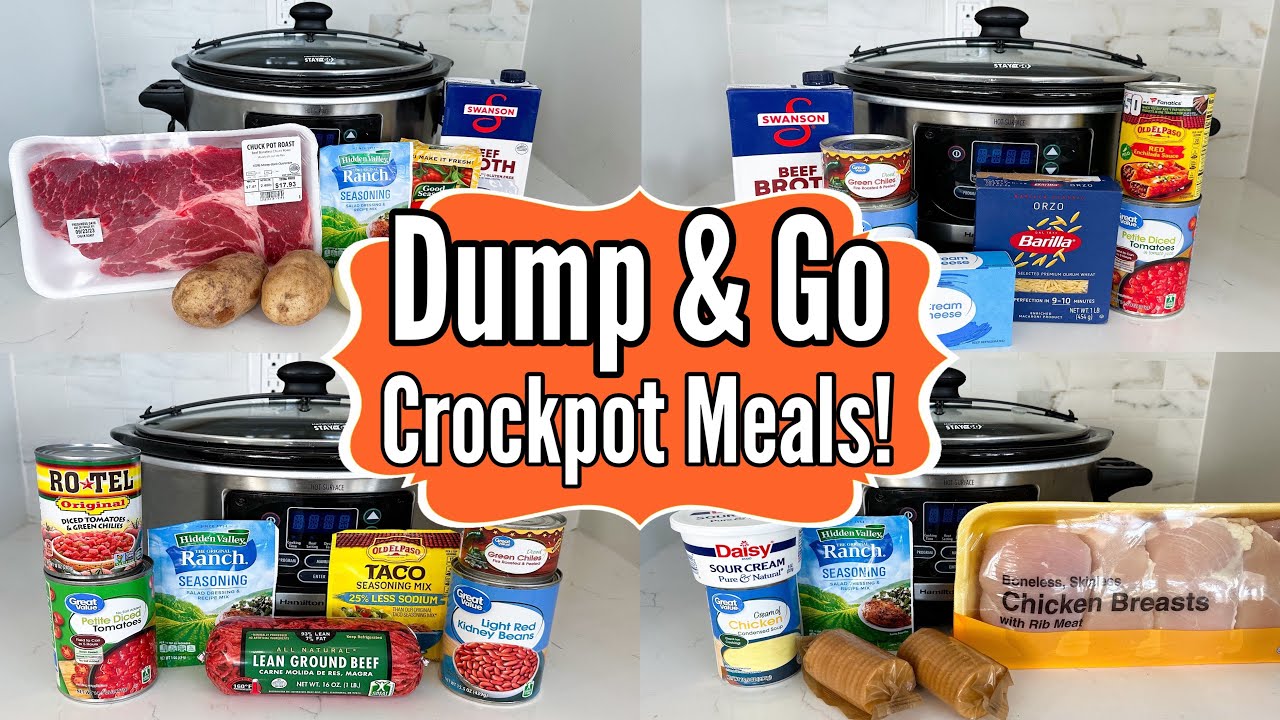 6 Cheap & Fancy Crockpot Dinners, The EASIEST Dump N' Go Tasty Slow Cooker  Recipes