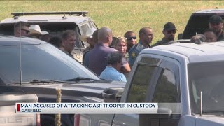 Garfield man accused of attacking Arkansas State Police trooper now in custody