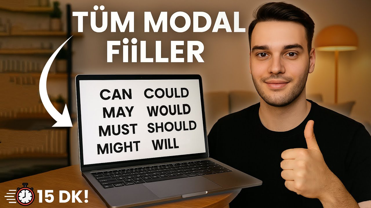 TÜM MODAL FİİLLER 1 VİDEODA ✅ Can, Could, Should, Must... (Konu + Örnekler) | İngilizce Öğreniyorum