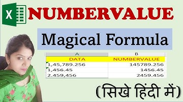 NUMBERVALUE function in Excel | How to use NUMBERVALUE Formula in Excel with Examples in Hindi