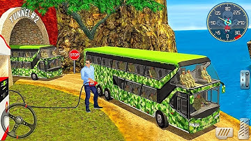 Uphill Mountain Army Bus Driving Simulator Games Android Gameplay