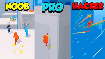 NOOB vs PRO vs HACKER - Parkour Race Freerun Game Part 2
