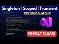 Dependency Injection in ASP.NET Core (AddSingleton, AddScoped, AddTransient) | .NET 10 + VS 2026