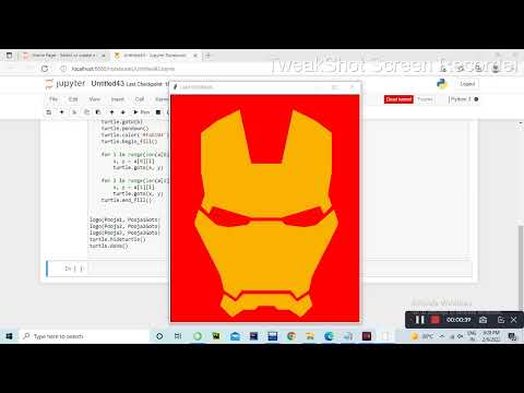 Ironman drawing using Python || Python turtle  graphics in Gujarati  #pythoningujarati #python