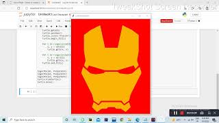 Ironman drawing using Python || Python turtle  graphics in Gujarati  #pythoningujarati #python