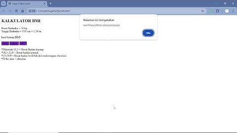 tugas alpro kalkulator BMI