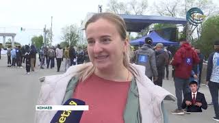 В городе Конаев прошел марафон