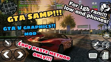 GTA V Realistic Graphics MOD to GTA Samp Lite or Full version Tutorial