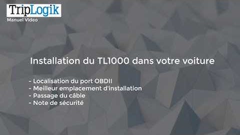 Installation TripLogik dans la voiture