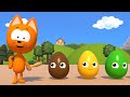 Huevos de colores y el camión regador | Juegos infantiles y dibujos animados | El gatito Koté