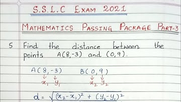 MATHS PASSING PACKAGE PART-3 FOR SSLC EXAM 2021