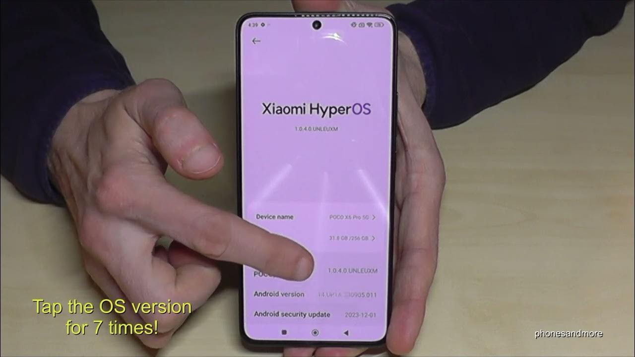 Poco x6 pro how to enable the developer options for usb debugging etc