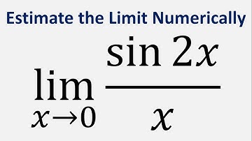Estimate the Limit Numerically: sin(2x)/x as x approaches 0