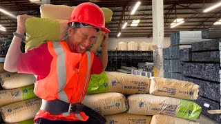 I worked at a hardware store in Honduras for one day  I tried to carry 2 cement bags on my back