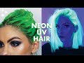 NEON UV GREEN HAIR DYE TUTORIAL