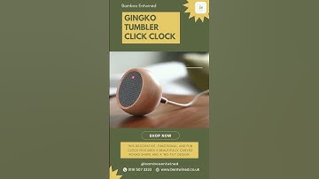 Gingko Tumbler Click Clock: Your Stylish Timekeeper  #bambooentwined