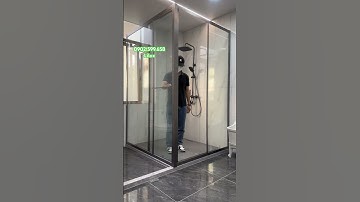 Phòng tắm góc cửa lùa 90 độ cho không gian hẹp Lilox. #phongtamdep #slim #phongtam #cualua90do