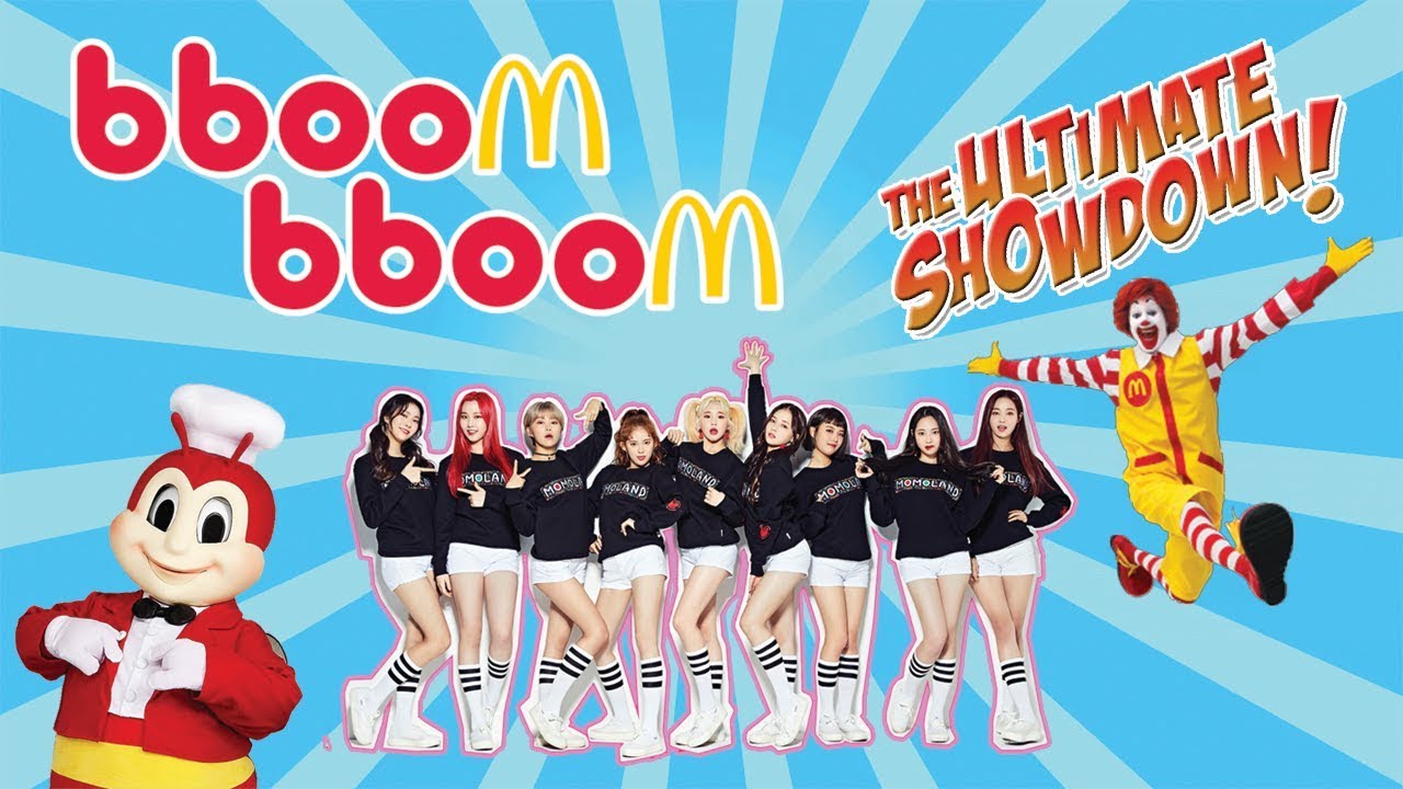 Boom Boom Dance Cover Jollibee Vs Mcdonalds Vs Viral Kid Bboom 뿜뿜 Momoland 모모랜드 Youtube - boom boom momoland nancy roblox