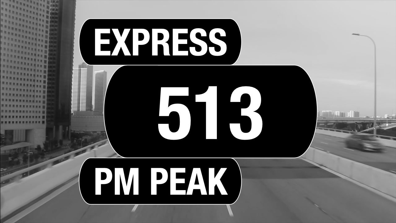 SBS Transit Express 513 (Evening Peak) | Bus Service Route Visual - YouTube