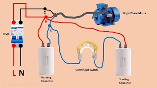 single phase motor centrifugal switch double capacitor