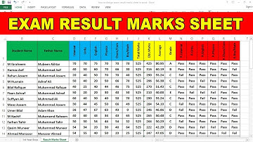 How to Make Marksheet in Microsoft Excel -How to create Mark sheet in MS Excel Step by Step