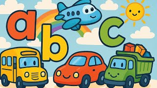 abc nursery rhyme song 🚗✈️🚜 | learn lowercase letters a-z for kids