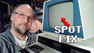 Really fixing the CRT spot on the Commodore PET 2001