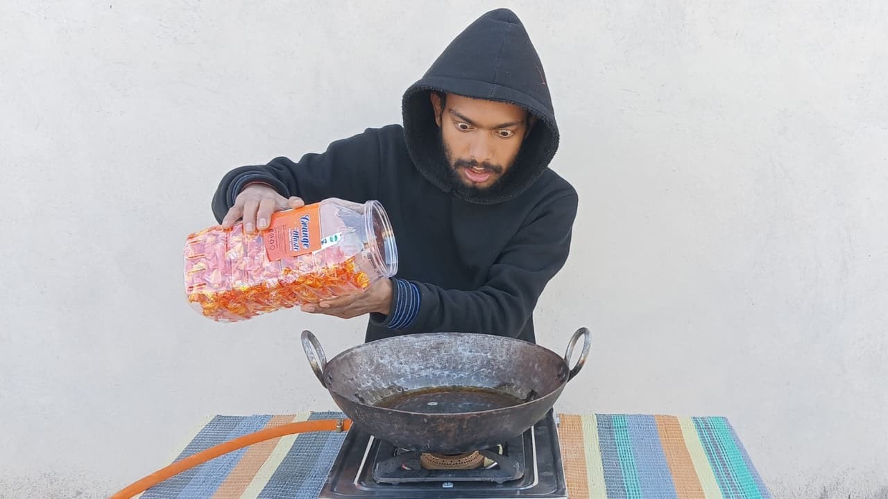 What Happens When You Put Candy in Hot Oil ?