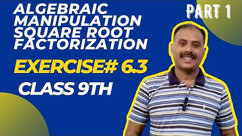 maths|Square root by Factorization  For class 9| Ex#6.3| part 1| Maths By Sir Daud Jan in Urdu/Hindi