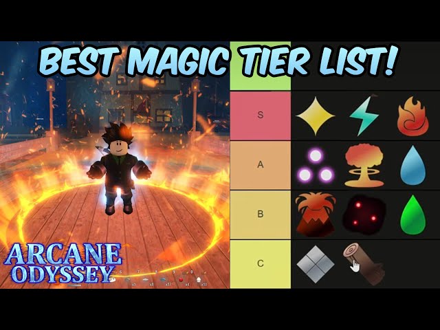 NEW* FIRST COMPLETE Arcane Odyssey Tier List! (All magics) 