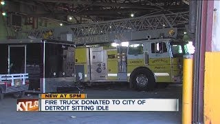 Donated fire truck sits idle