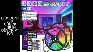 LED Lights Bluetooth 5050 SMD USB LED Strip Alexa APP Control WIFI RGB Adhesive Luces Led TV Backlig