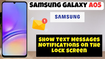 Show Text Messages Notifications on the Lock screen Samsung Galaxy A05 || Text messages settings