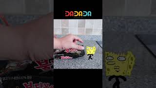 SpongeBob Stickman Buldak Fried Noodles Cooking Cartoon Animation #Shorts