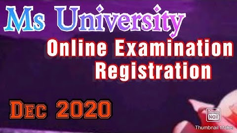MS University Online Examination/ How to Register the Online Examination of MS University