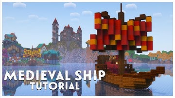 How to Build a Diagonal Medieval Boat | Minecraft Tutorial