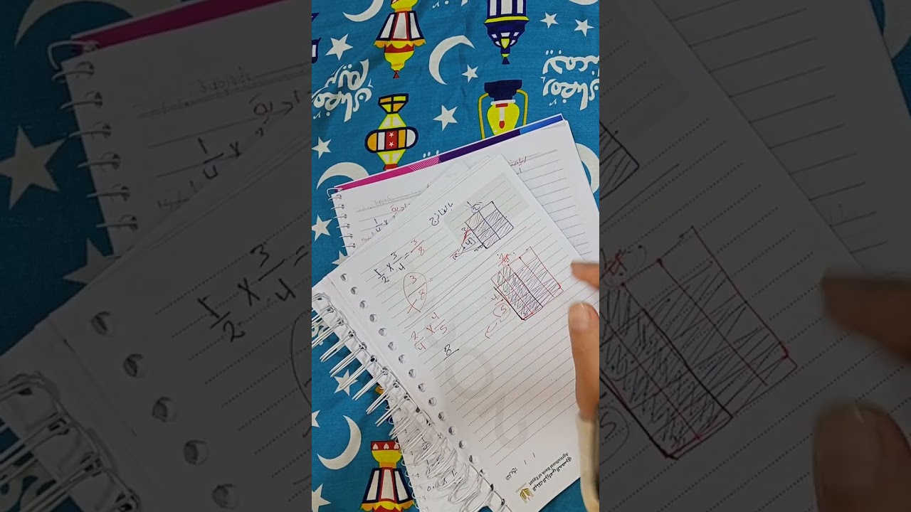 استخدام النماذج لضرب الكسور الاعتياديه رياضيات الصف الخامس الإبتدائي ترم ثاني 