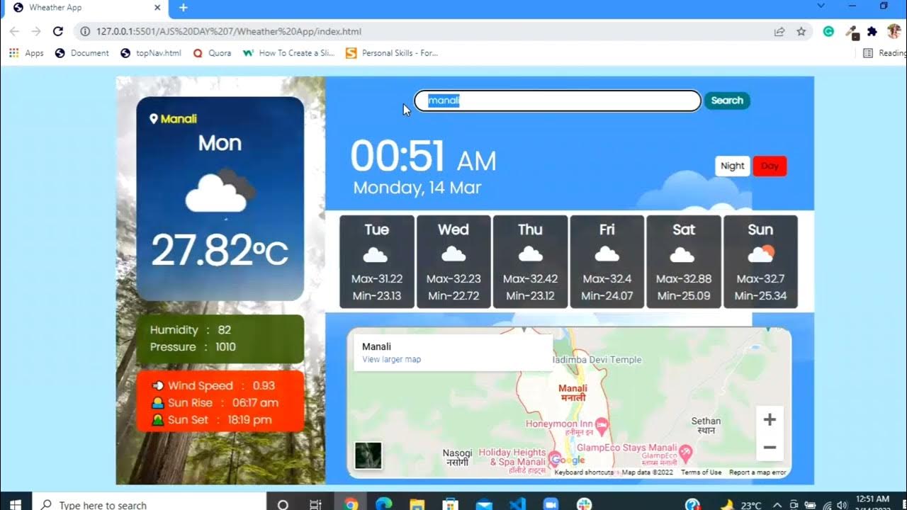 100% Working Weather App Created Using Html, Css, Javascript and Data ...